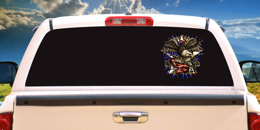 American Flag Eagle, Decal Sticker