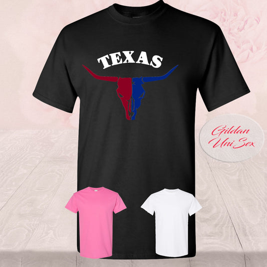 Texas State Longhorn, Bull Skull, T Shirts