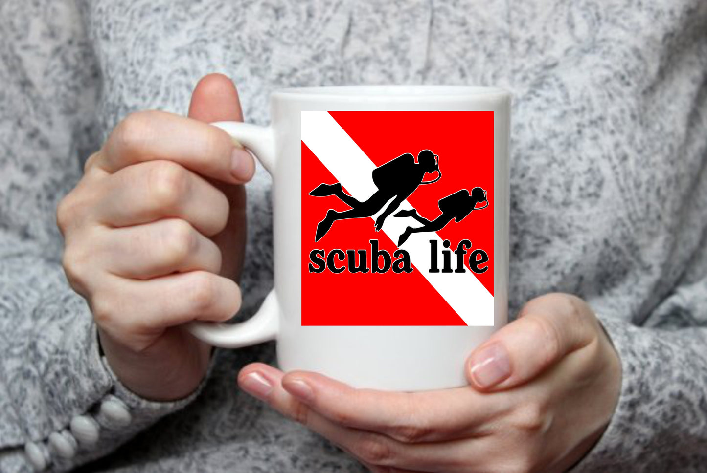 Scuba Life Diver Down, 15 oz Mug.