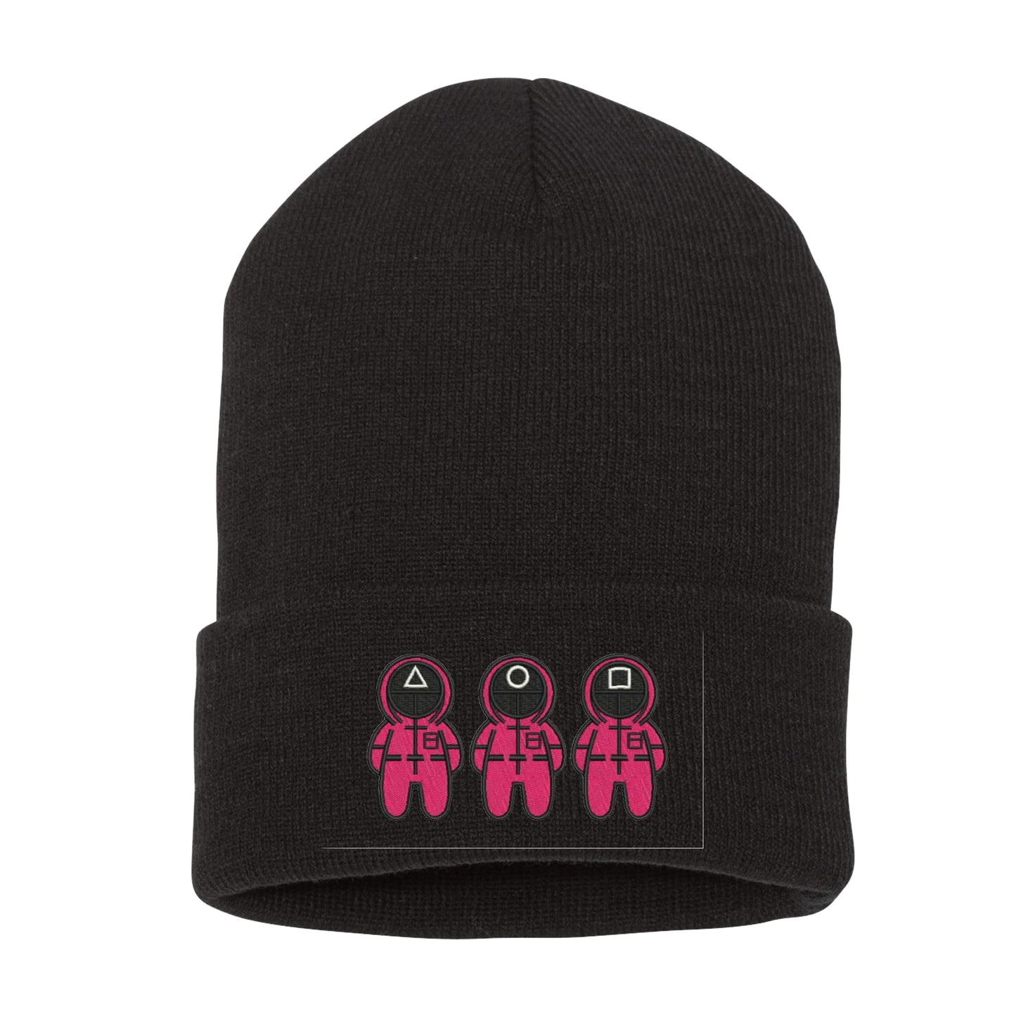 Embroidered Squid  Beanie, Hat, Cuffed Beanie
