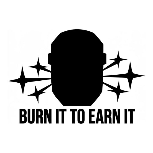 Welder decal design in black on a white background