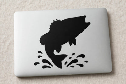 Largemouth Bass decal applied to a tablet back