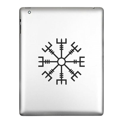 Vegvisir decal applied to a tablet back
